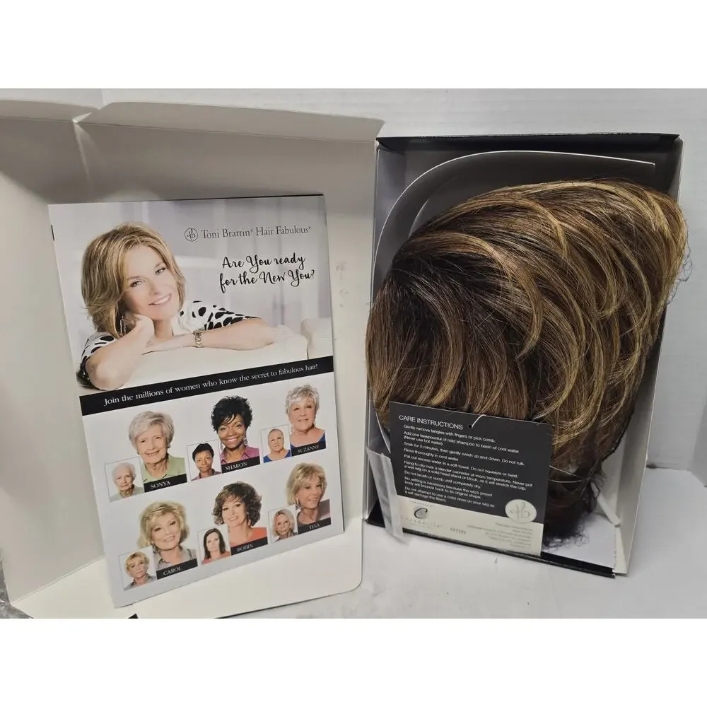 New Toni Brattin Prestigious Wig Red Blonde - Short Straight Classic Cap Box